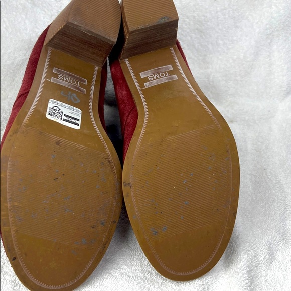 Toms Burgundy Suede Ankle Boots - Picture 6 of 6